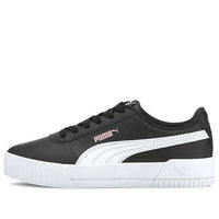 (GS) PUMA Carina L Casual Board Shoes Black/White 370677-14