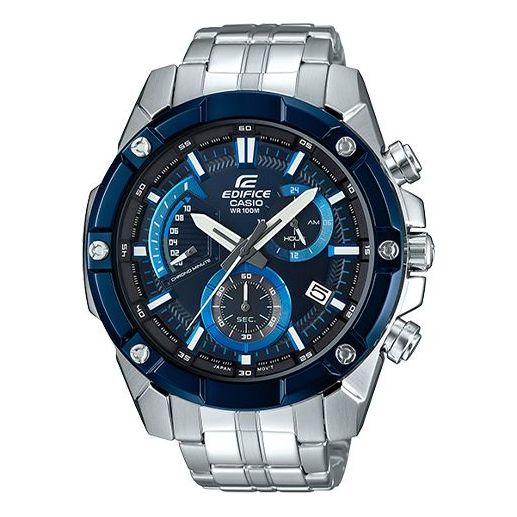 CASIO Waterproof EDIFICE Stainless Steel Strap Blue Watch Dial Mens Blue Analog EFR-559DB-2A
