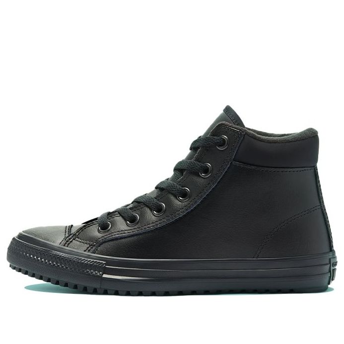 (GS) Converse Chuck Taylor All Star PC Boot Faux Leather High 'Triple Black' 669854C