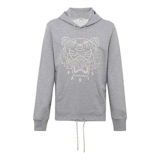 KENZO Large Tiger Head Hoodie 'Light Grey' F965SW4434X5-94