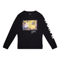 Men's Levis Landscape Printing Long Sleeves Black T-Shirt 36015-0055