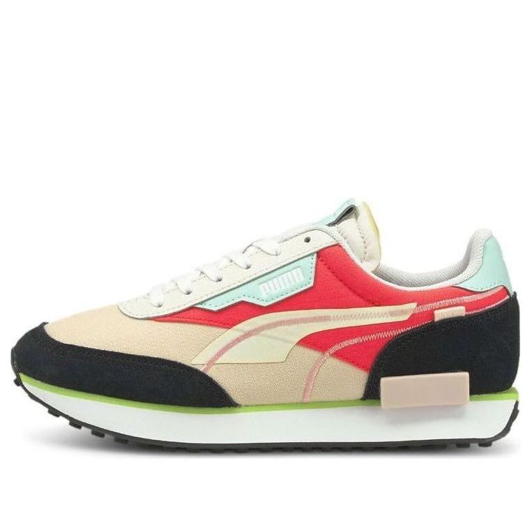 PUMA Unisex Future Rider Twofold Sd Running Shoes White/Black/Red 381052-13