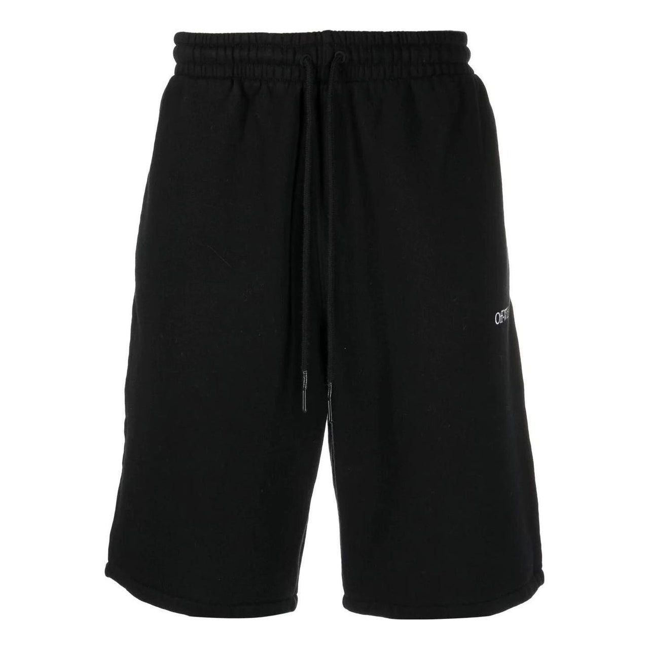 Men's Off-White Caravaggio Logo Printing Solid Color Sports Shorts Black OMCI013S22FLE0011001