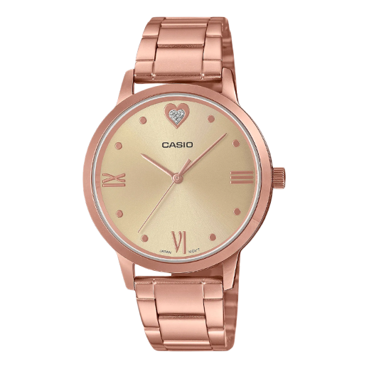 CASIO Stylish Simplicity Watch waterproof Pink Metallic Strap LTP-2022VPG-9C