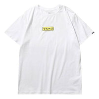 Vans Small Logo Printing Short Sleeve Couple Style White VN0A4MMCWHT