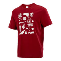 PUMA Athleisure Casual Sports Printing Round Neck Short Sleeve Red 533039-22