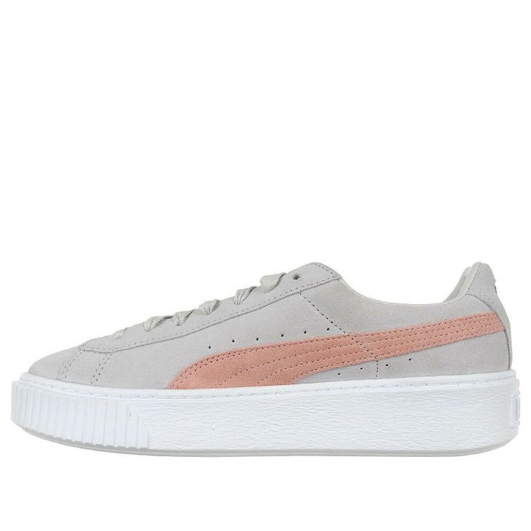 (WMNS) PUMA Suede Platform SD White/Pink 364718-10
