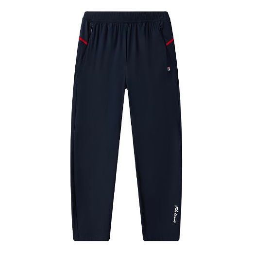 (WMNS) FILA Printing Straight Trousers Blue A11W123601F-NV