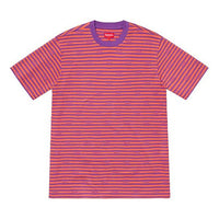 Supreme SS19 Logo Stripe SS Top Logo Tee SUP-SS19-10161