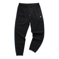 FILA FUSION logo Casual Sports Running Bundle Feet Knit Long Pants Black T11M043604F-BK