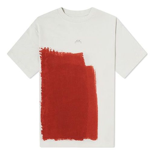 A-COLD-WALL* SS20 Block Painted Tee Small logo Pink Pattern Short Sleeve Unisex White ACWMTS007WHL-GY