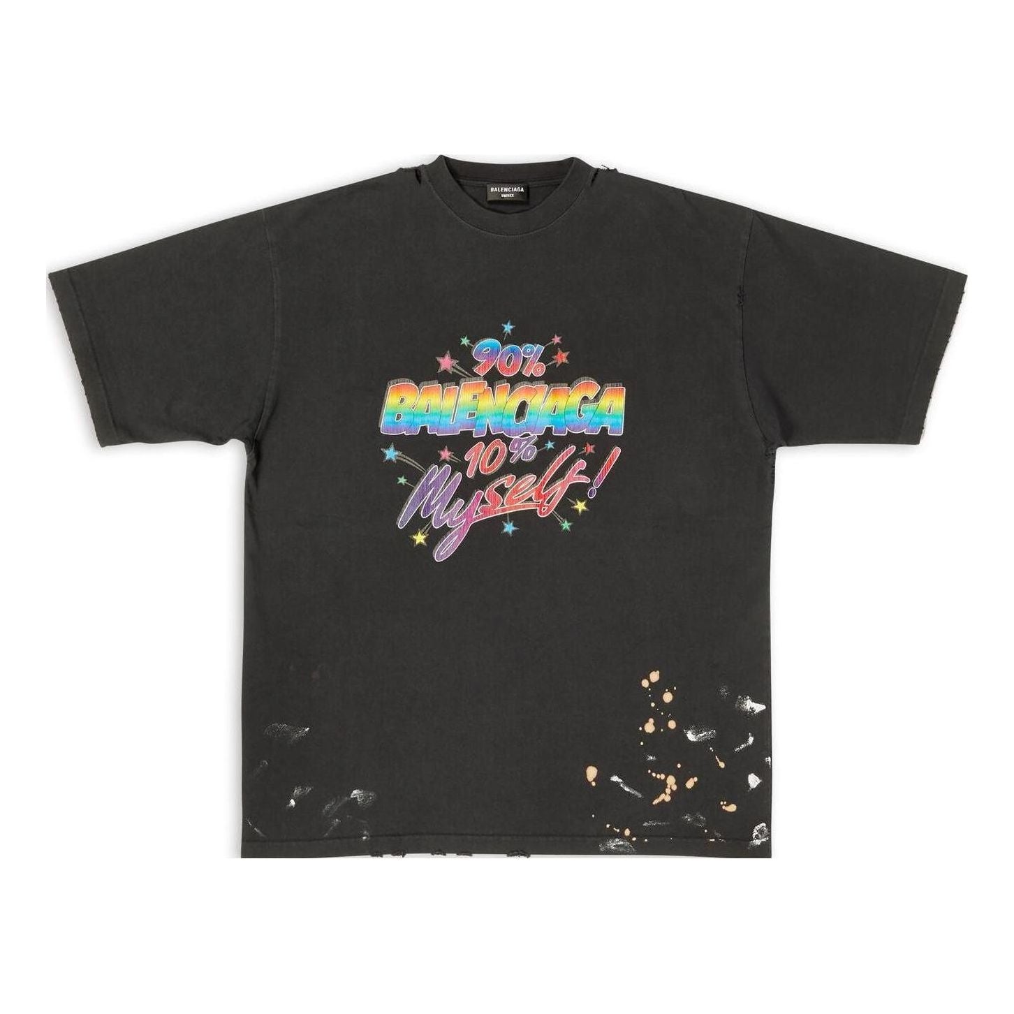 Balenciaga 90/10 T-Shirt Large Fit 'Black' 641675TMVH31055