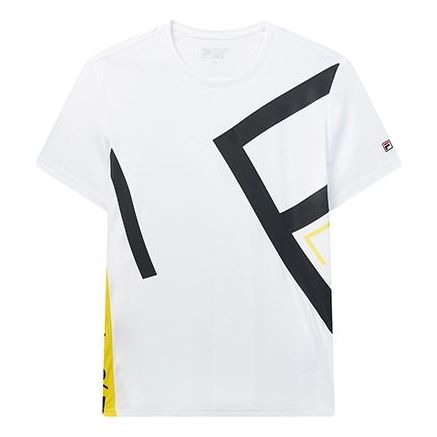 FILA Large Alphabet Printing Minimalistic Short Sleeve White F11M028165F-WT