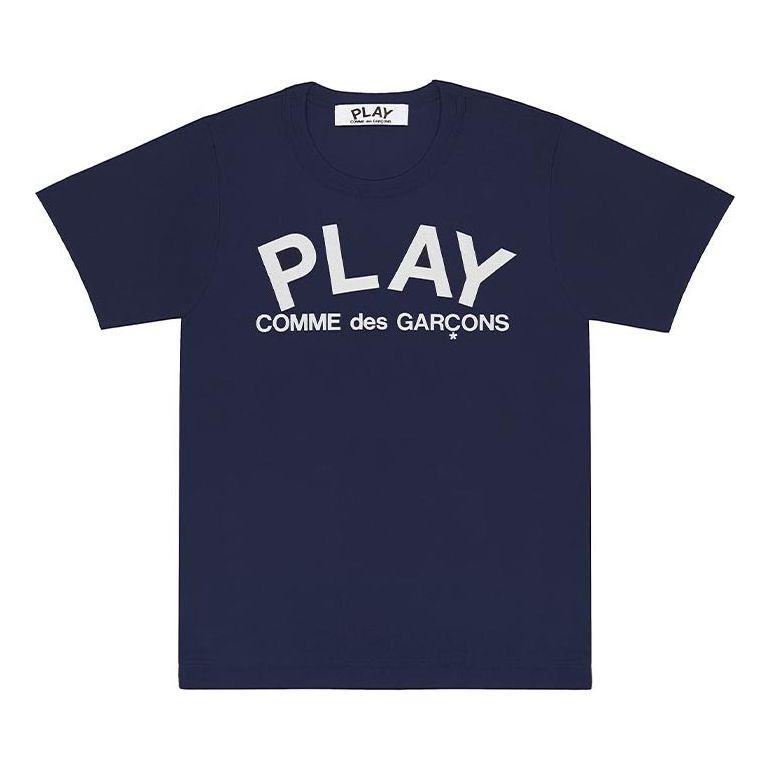 (WMNS) COMME des GARCONS PLAY Play Logo Tee 'Navy White' AZ-T175-051-1