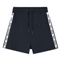 (WMNS) FILA Side Splicing Loose Casual Sports Beach Shorts Blue F11W138601F-NV