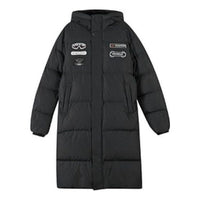 Skechers Letter Graphic Long Down Jacket 'White Black' L422U075