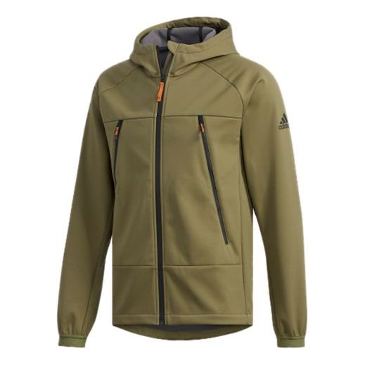 adidas Casual Sports Hooded Jacket Khaki Brown EH3946