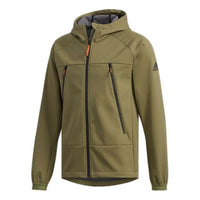 adidas Casual Sports Hooded Jacket Khaki Brown EH3946