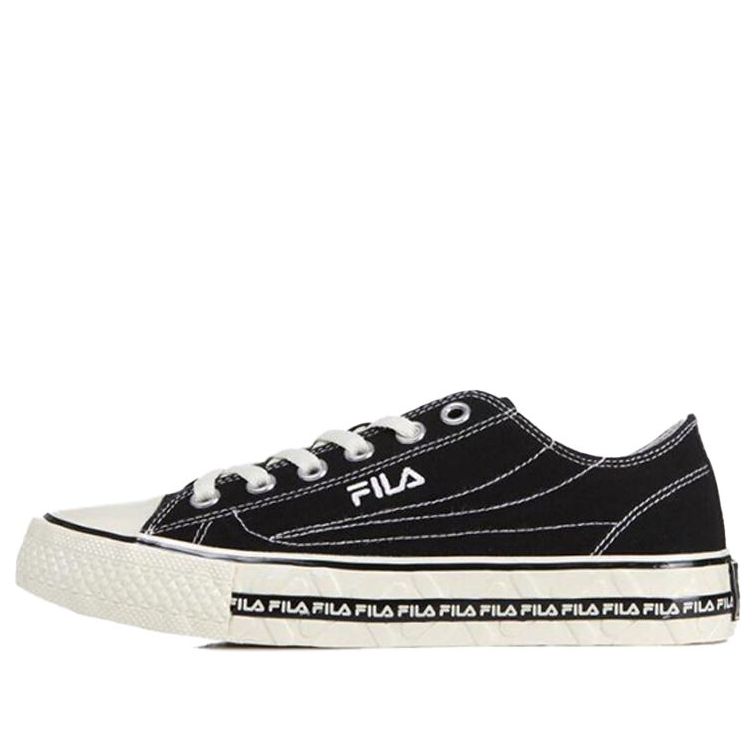 FILA Center Court S Low Top Board Shoes Black/White FS1SIB1051X_BLK