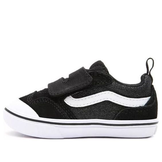(TD) Vans Glitter ComfyCush New Skool 'Black White' VN0A4TZHXME