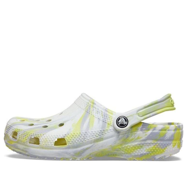 Crocs Classic Clog Marble Beach Sports Unisex White Gray Sandals 'White Gray' 206867-1FJ