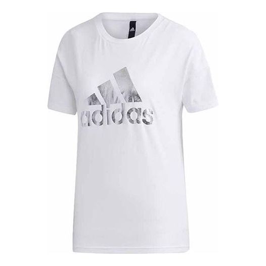 (WMNS) adidas GFX T SHINY BOS Short Sleeve White FT2891
