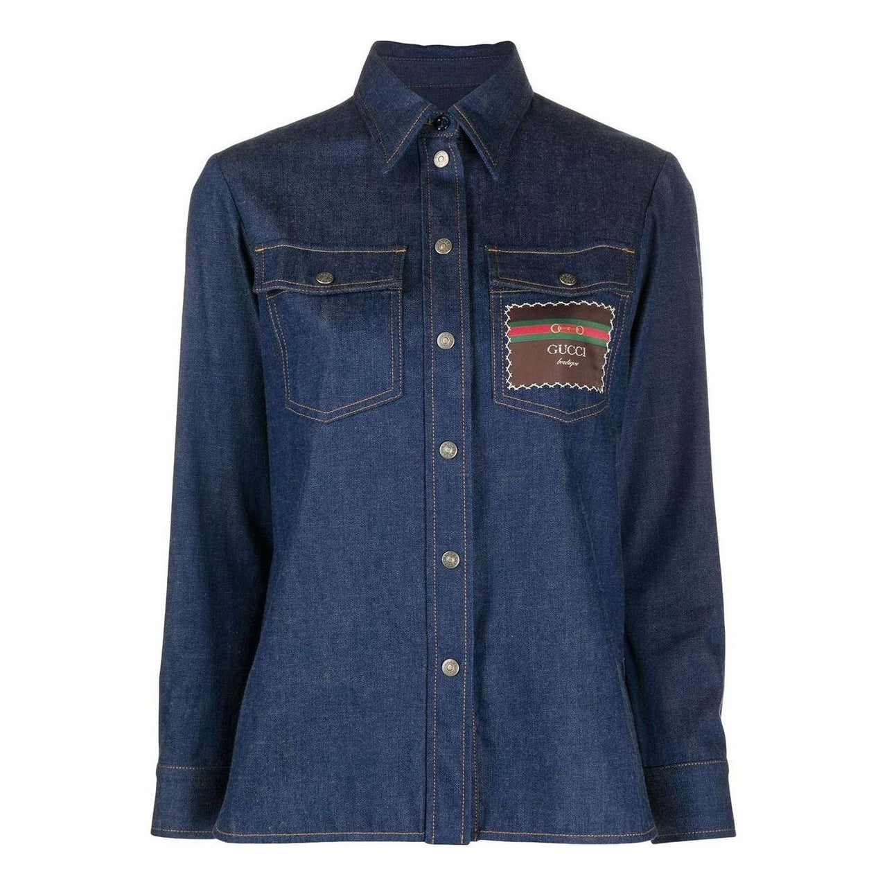 (WMNS) Gucci Denim shirt with Gucci Boutique 'Blue' 628881-XDA93-4759