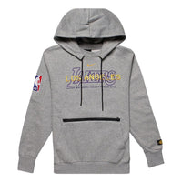 Nike NBA Los Angeles Lakers Courtside Pullover Hoodie 'Heather Grey' CN0622-063