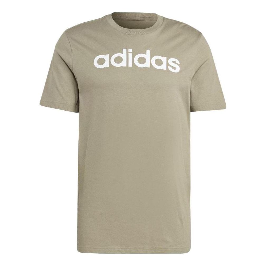 adidas Essentials Single Jersey Linear Embroidery Logo Short Sleeve T-Shirts 'Oliver Green' IC9297