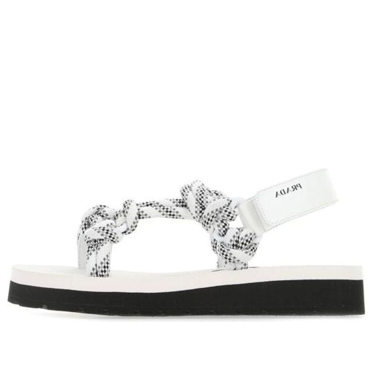 (WMNS) PRADA Knot Straps Flat Sandals 'White' 1X600M_3L74_F0009_F_040