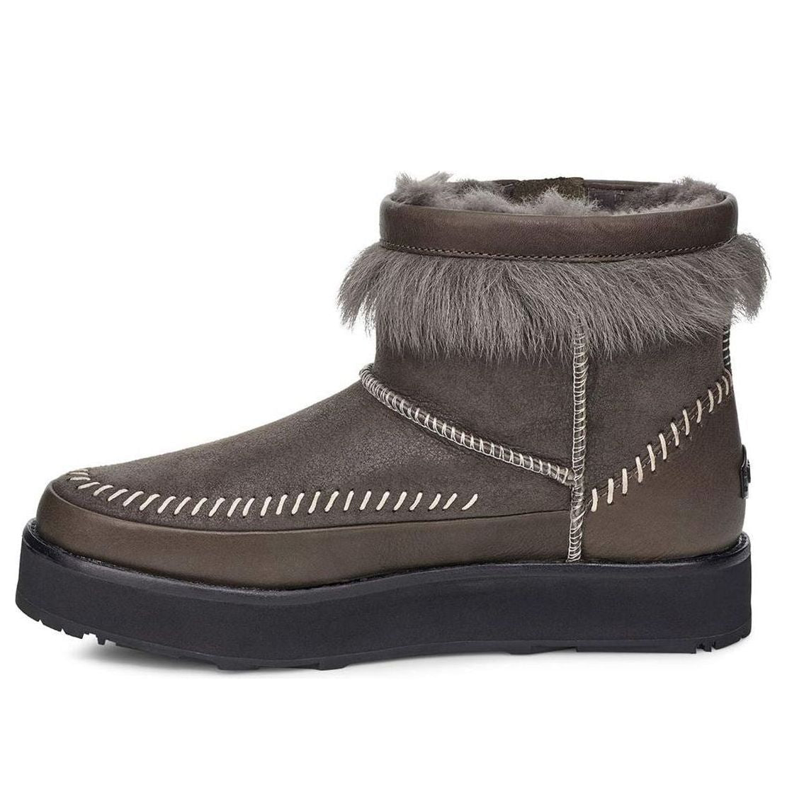 (WMNS) UGG Fluff Punk Boot Fleece Lined 1102950-BLKO