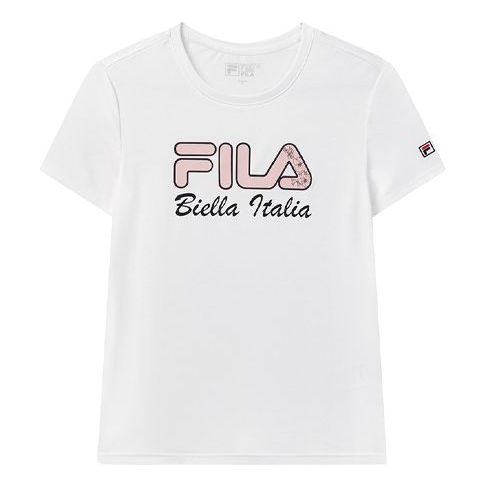 (WMNS) FILA Alphabet Printing Logo Short Sleeve White F51W018139F-WT