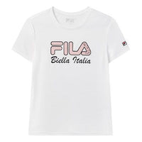 (WMNS) FILA Alphabet Printing Logo Short Sleeve White F51W018139F-WT