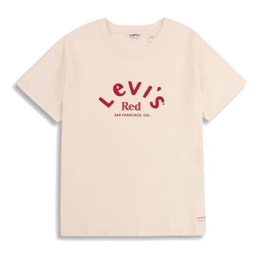 (WMNS) Levis Series Round Neck Short Sleeve Creamy White T-Shirt A0157-0001