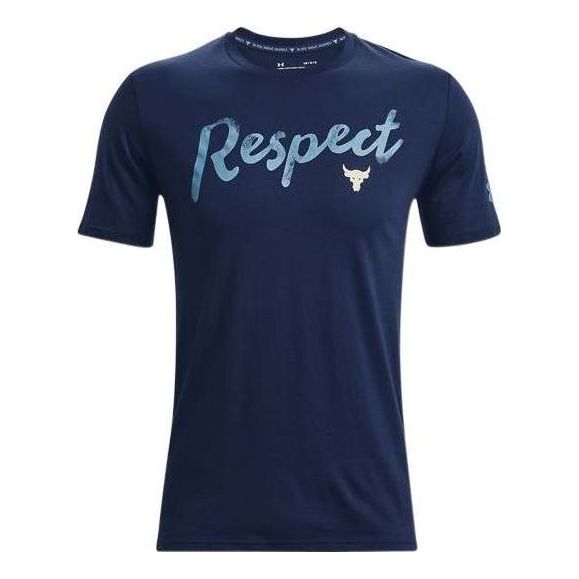 Under Armour Project Rock Respect the Grind T-Shirt 'College Navy' 1370482-408