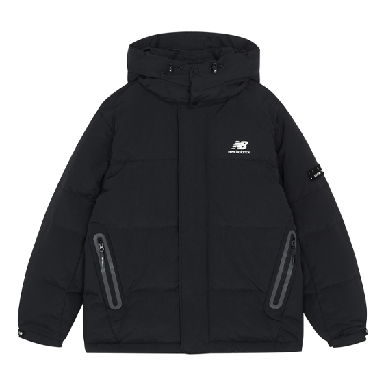 New Balance Warm Hooded Down Jacket Asia Sizing 'Black' AMJ14323-BK