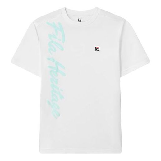 FILA Alphabet Printing Knit Short Sleeve White A51M123104F-WT