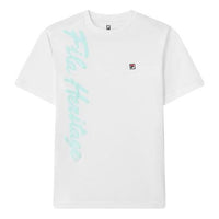 FILA Alphabet Printing Knit Short Sleeve White A51M123104F-WT