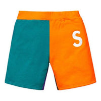 Supreme SS19 S Logo Colorblocked Sweatshort Orange S SUP-SS19-313