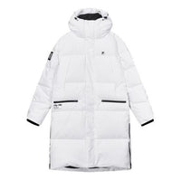 FILA Sports mid-length Woven hooded down Jacket White F11M944931F-WT