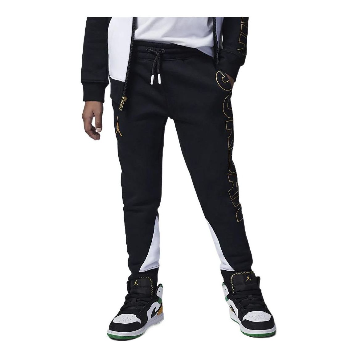 (GS) Air Jordan Holiday Shine Sweatpants 'Black' FB9458-010