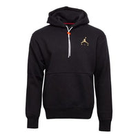 Air Jordan Athleisure Casual Sports Bronzing Logo Fleece Black CK6684-013