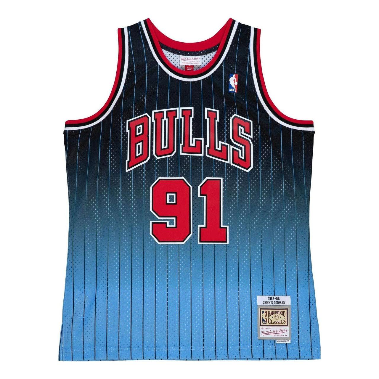 Mitchell & Ness NBA FADEAWAY Jersey CHICAGO BULLS DENNIS RODMAN 1995-96 SMJY4239-CBU95DRDBKLB
