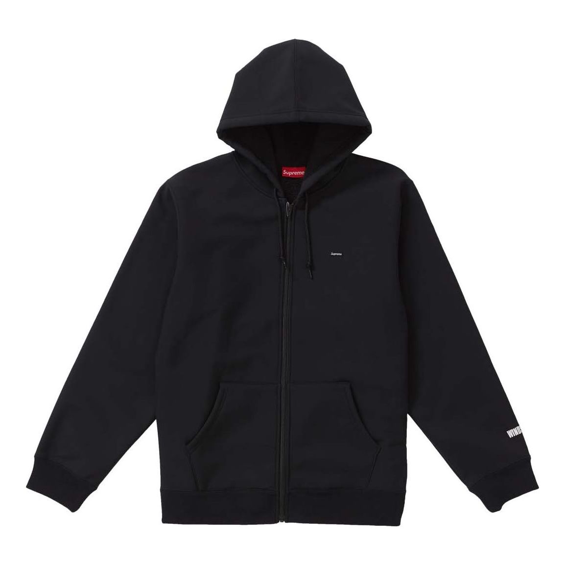 Supreme FW18 x Windstopper Zip Up Hooded Sweatshirt Black SUP-FW18-588