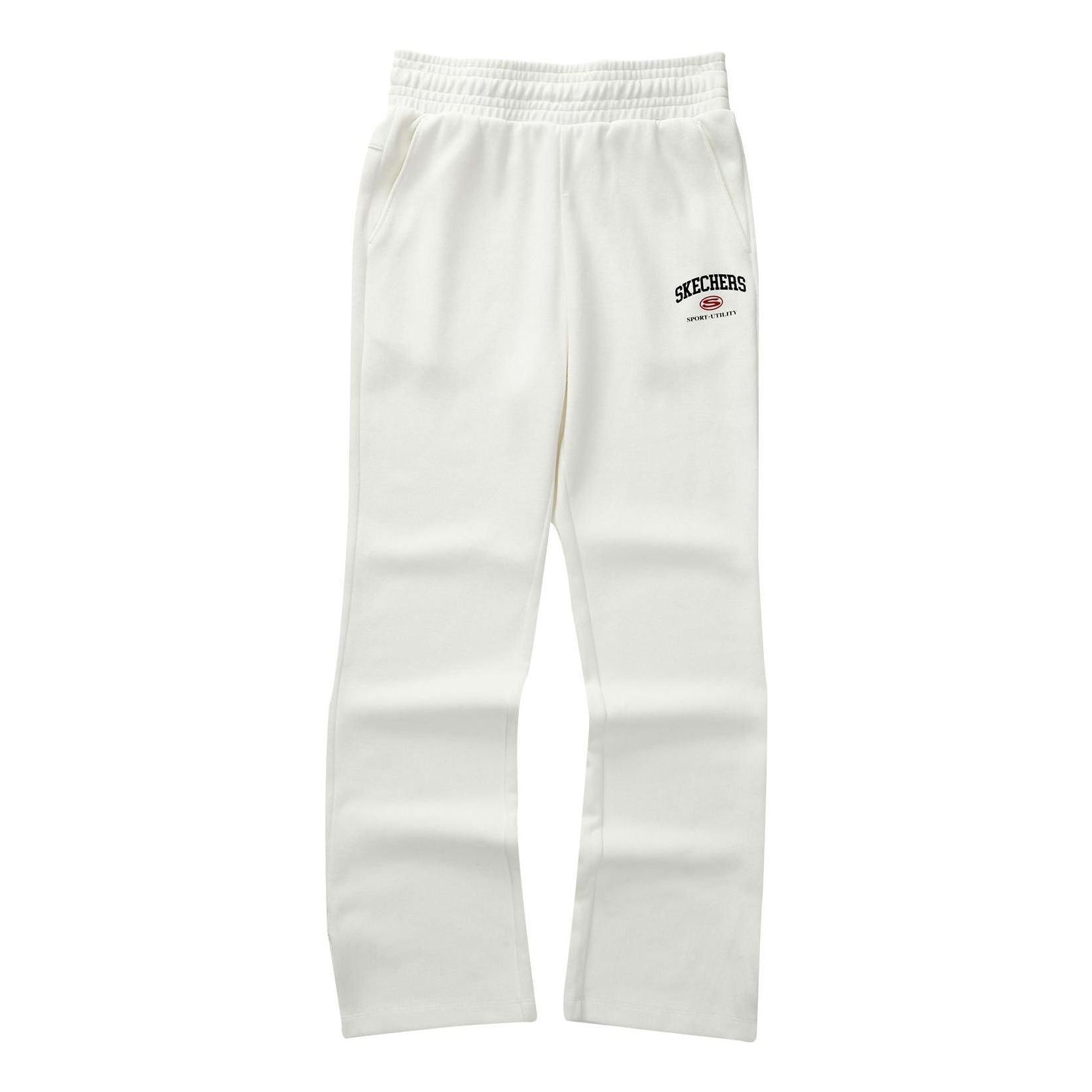 (WMNS) Skechers Casual Series Sweatpant 'White Black' L423W008-0074