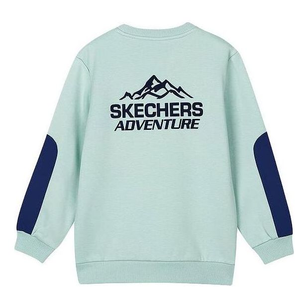 (GS) Skechers Graphic Long Sleeve Sweater 'Teal Blue' L423B054-01P9