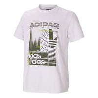 adidas originals Printing Short Sleeve White FM4852