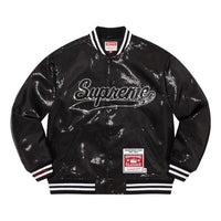 Supreme x Mitchell & Ness Sequin Varsity Jacket 'Black White' SUP-SS23-034
