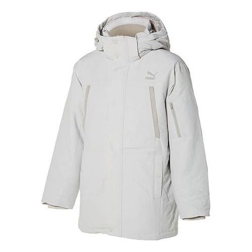 PUMA Non Quilted Mid Down Jacket 'White' 929797-02