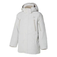 PUMA Non Quilted Mid Down Jacket 'White' 929797-02